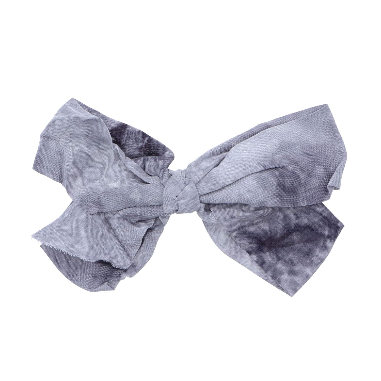 6 Inch Bow For Girls Tie Dye - Grey
