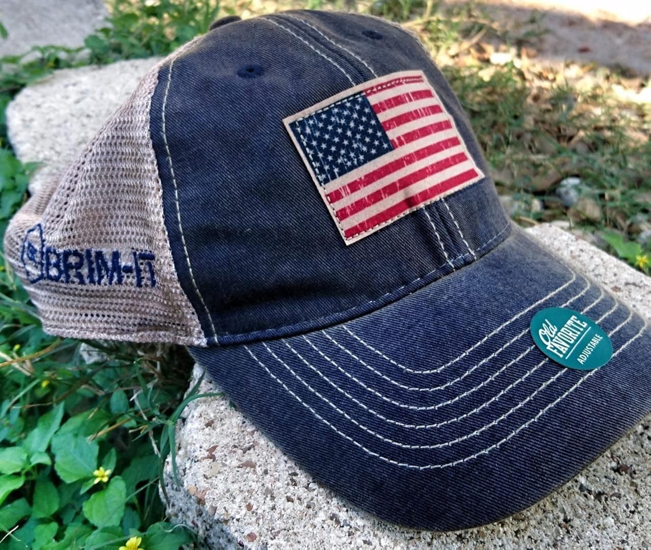 Brim-it American Flag Trucker mesh Back