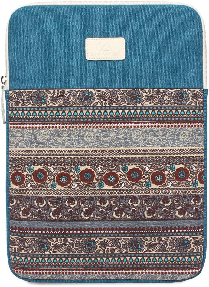 13 Inch Laptop Sleeve Case Bag for Macbook Pro Air 13, Feisman Protective Carrying Case Cover for 12" 13" Surface Book Lenovo Dell Toshiba HP ASUS Acer Chromebook Notebook Bag -Lake Blue