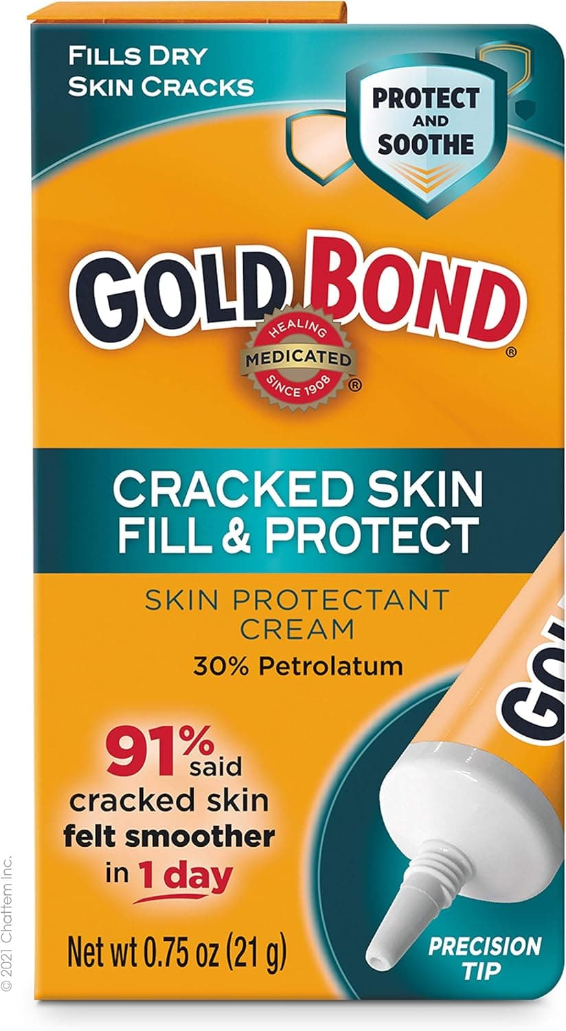 Gold Bond Medicated Cracked Skin Cream 0.75 oz., Fill & Protect Skin Protectant Cream