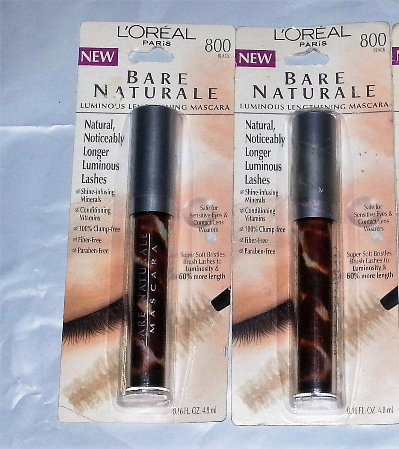L'OREAL Bare Naturale - Luminous Lengthening Mascara #800 Black (2 Per Pack)