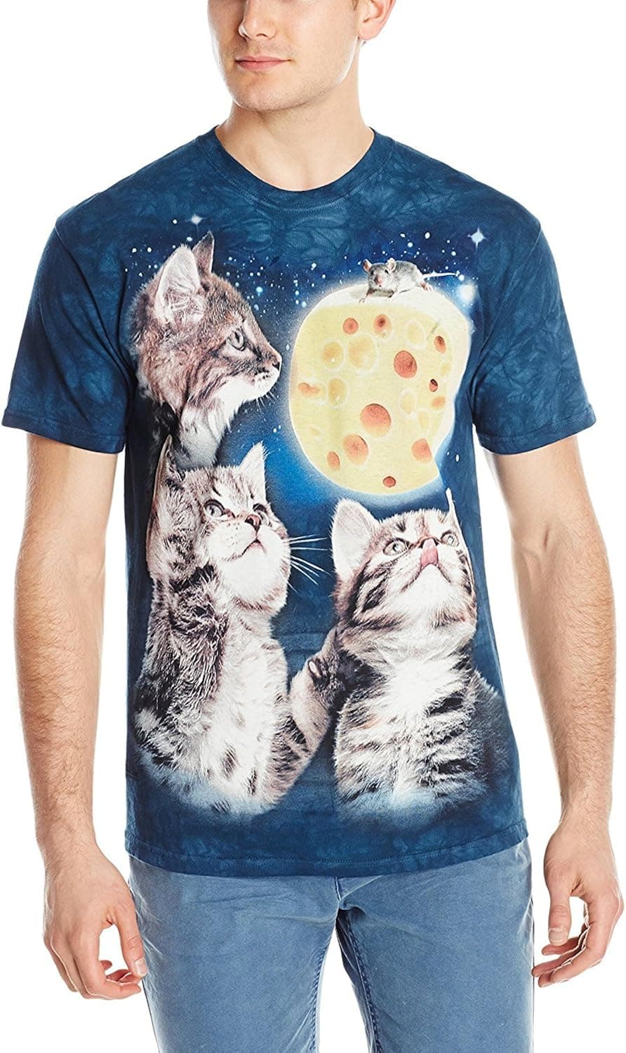 The Mountain Three Kitten Cheese Moon T-Shirt