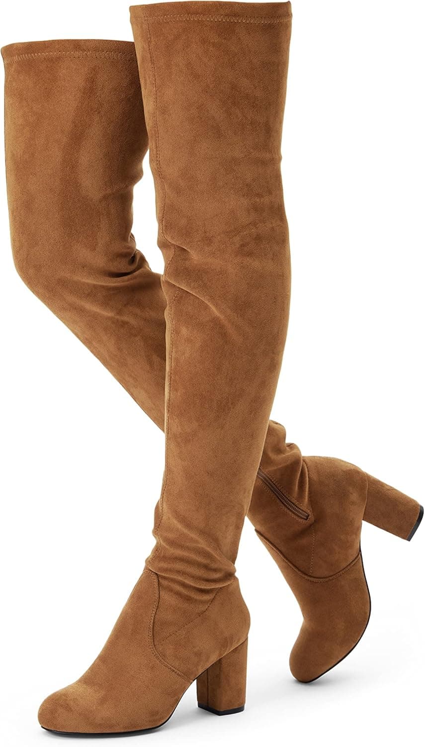 Vepose Women's 992 Thigh High |Over The Knee Boots Suede Long Boot with Inner Zipper