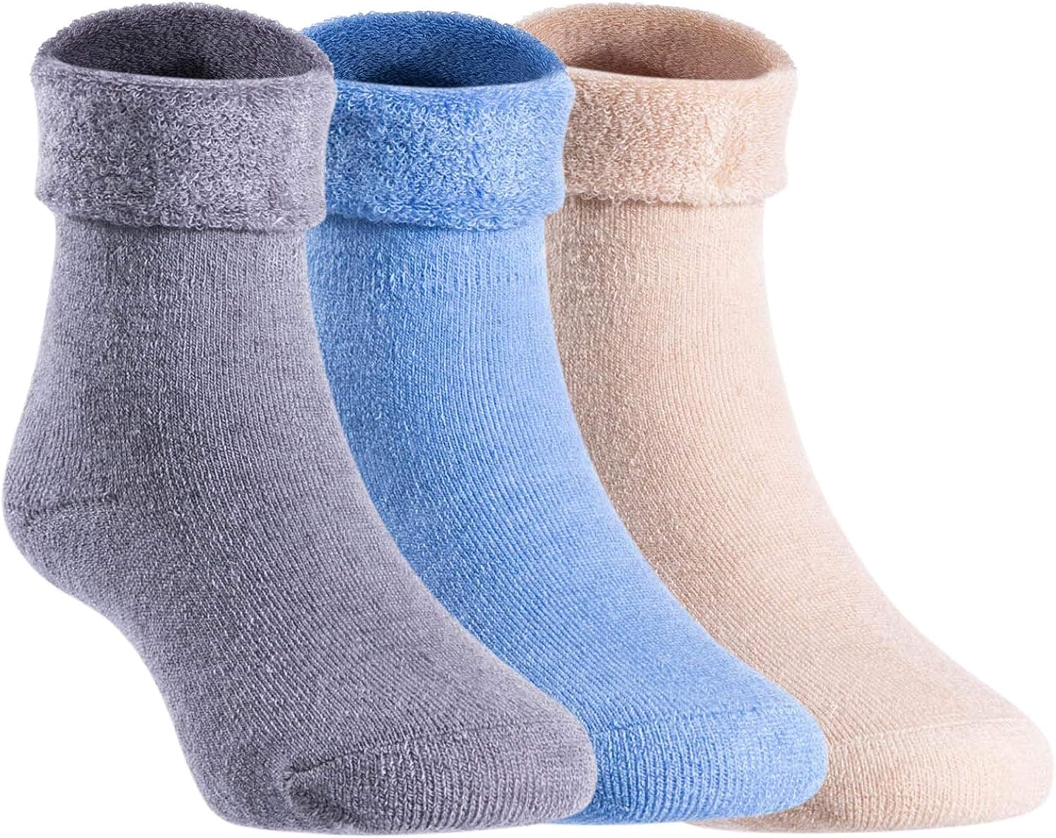 Lovely Annie 3 or 6 Pairs Children's Comfortable Wool Crew Socks for Boys & Girls