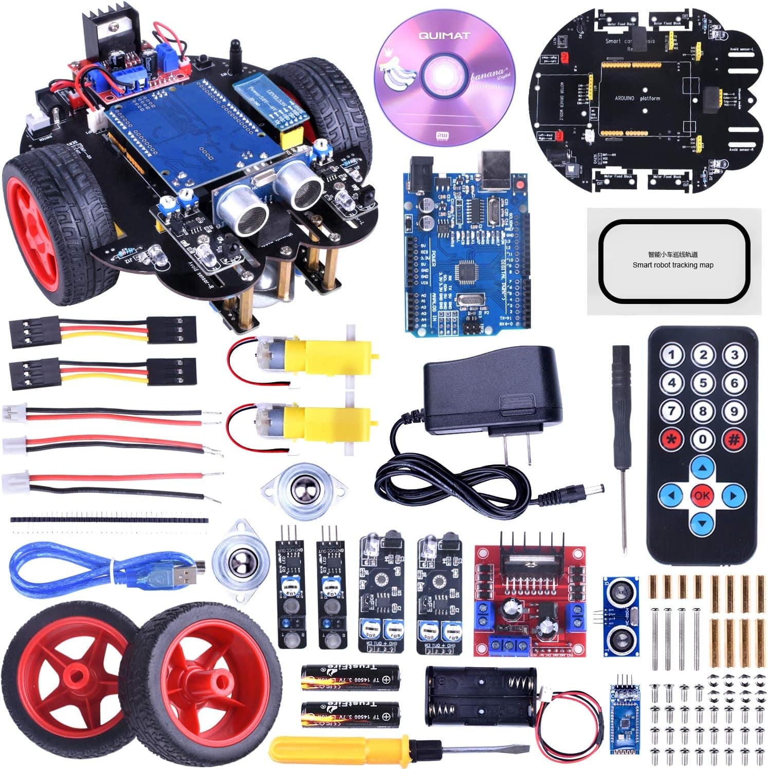 Quimat Smart Robot Car Kit with Two-Wheel Drives