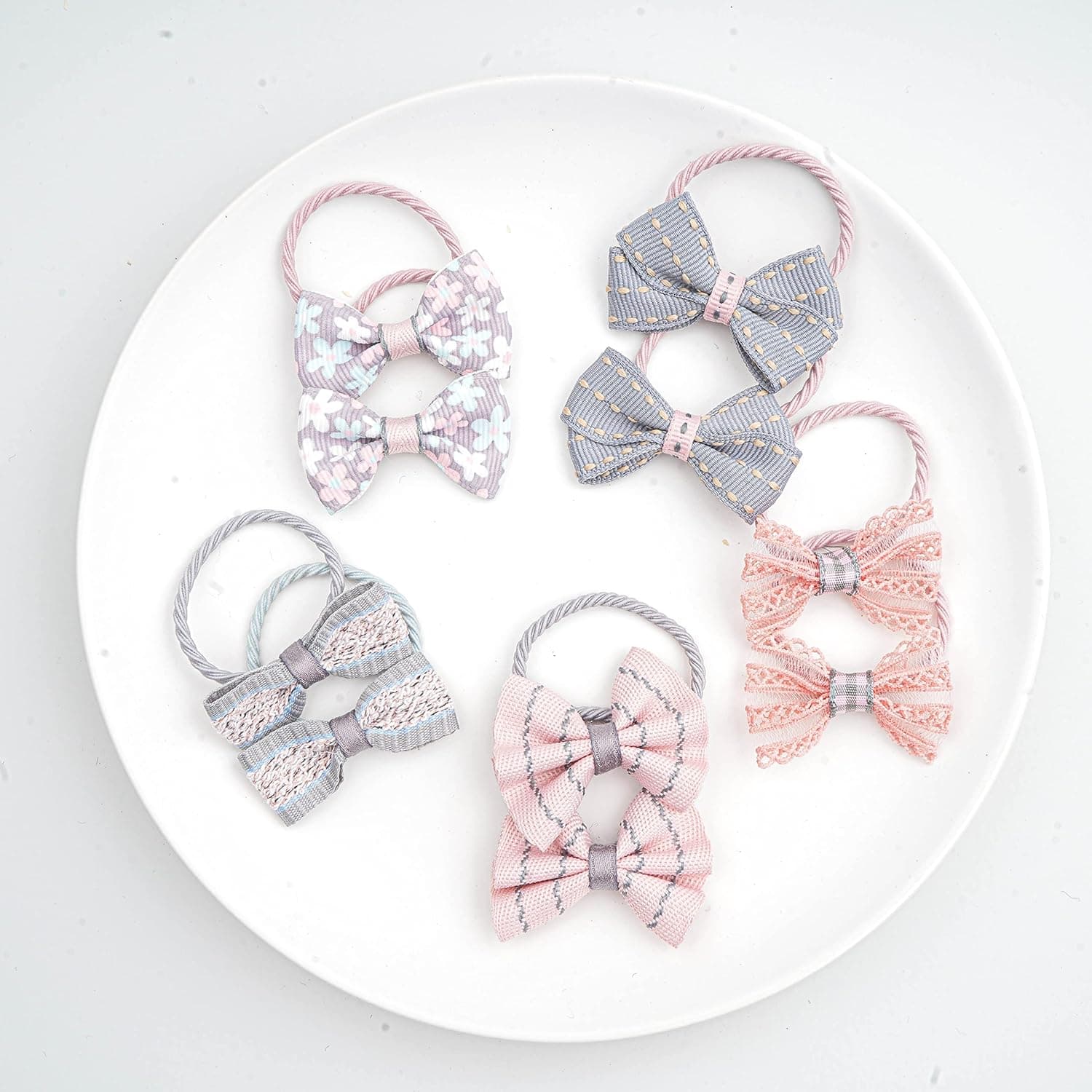 Pomilo Hair Bows for Toddler Girls. 10PCS Hair Accessories for Girls. 1.5” Girls Pigtail Bows. Cute Hair Ties for Girls. Hair Bows for Girls