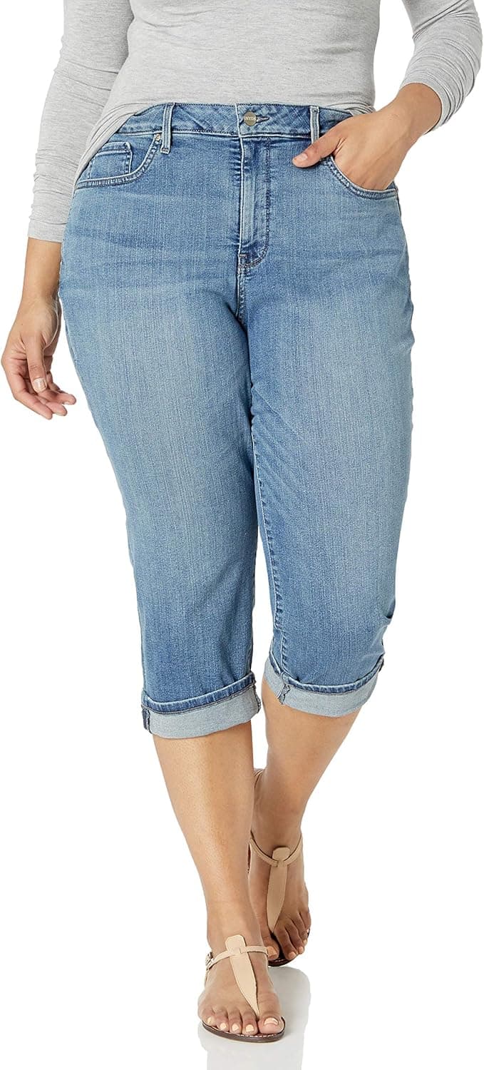 NYDJ Women's Plus Size Marilyn Straight Crop Jean