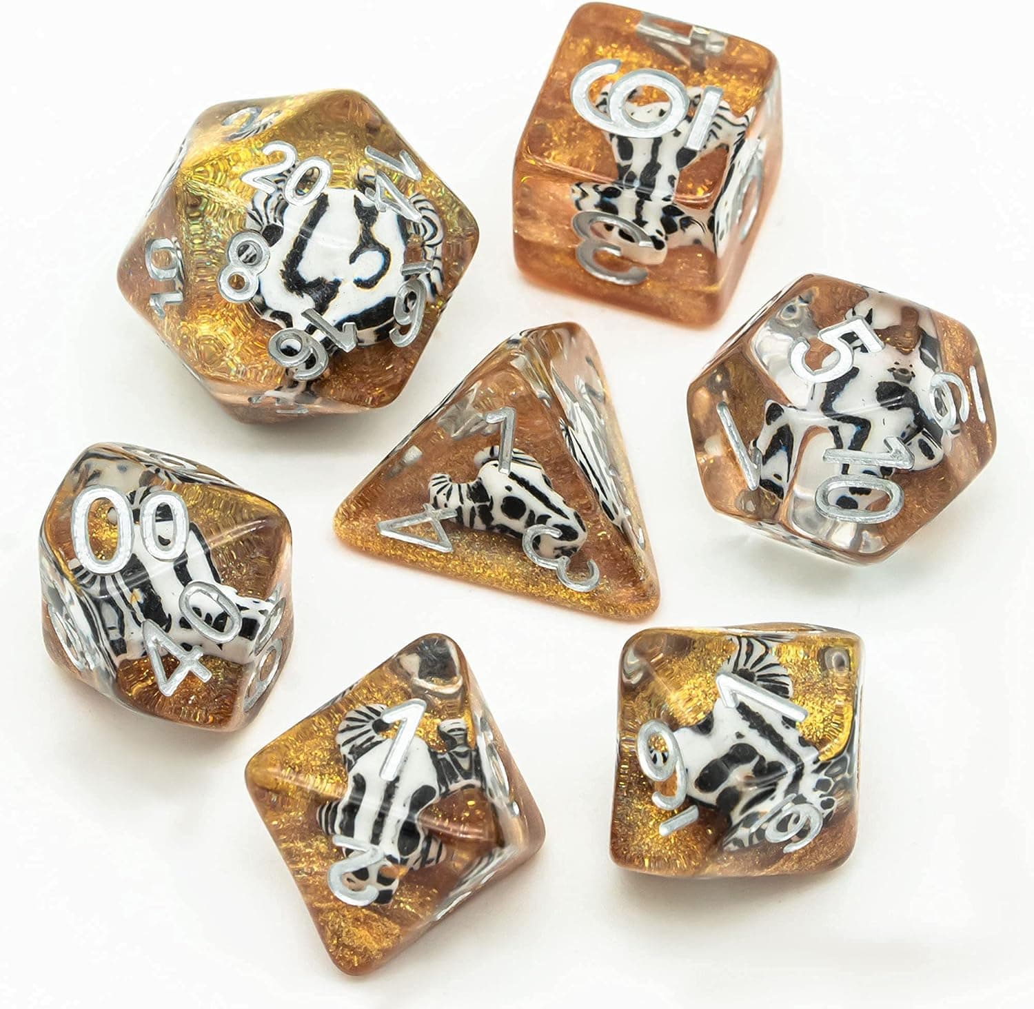 UDIXI 7 die DND Dice Set - Polyhedral D&D Dice for Role Playing Games, RPG Dice Set for Dungeons and Dragons MTG Pathfinder (Cow Head)