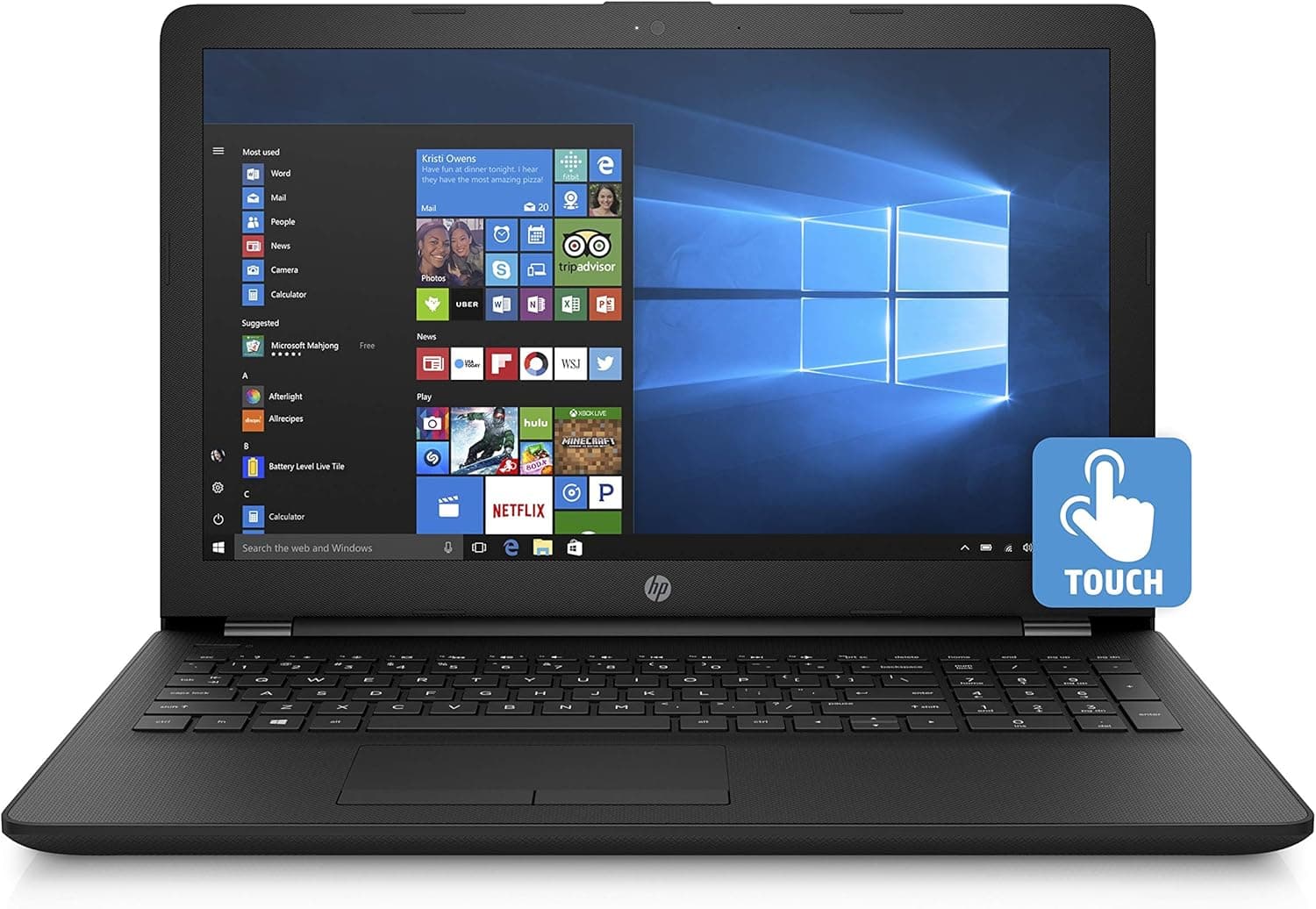 2019 HP Laptop 15.6" Touchscreen Laptop Computer, Intel Pentium Silver N5000 Quad-Core Up to 2.7GHz, 8GB DDR4 RAM, 2TB HDD, Intel UHD 605, 802.11ac WiFi, Bluetooth, USB 3.0, HDMI, Windows 10 Home