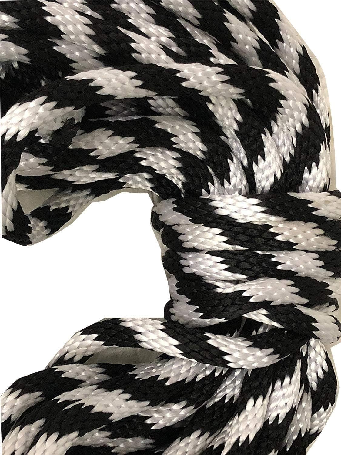 MFP Solid Braid Derby Rope 5/8 inch, White Black (200 FT)