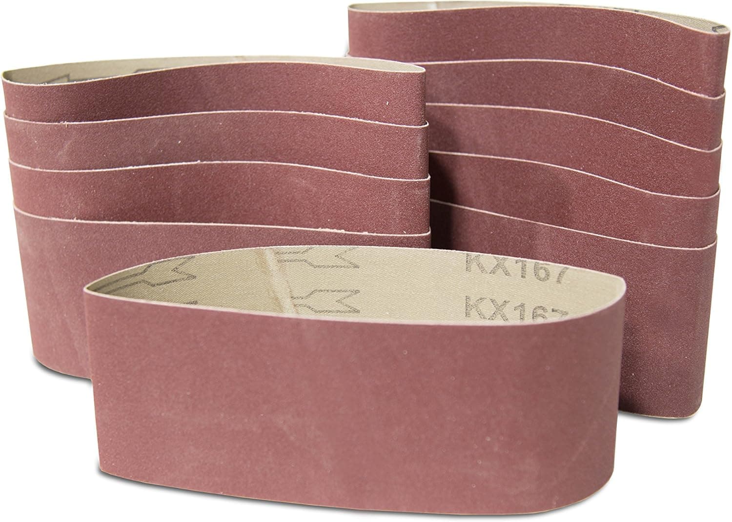 WEN 6321SP60 60-Grit 3 x 21" Sanding Belt Sandpaper (10 Pack)