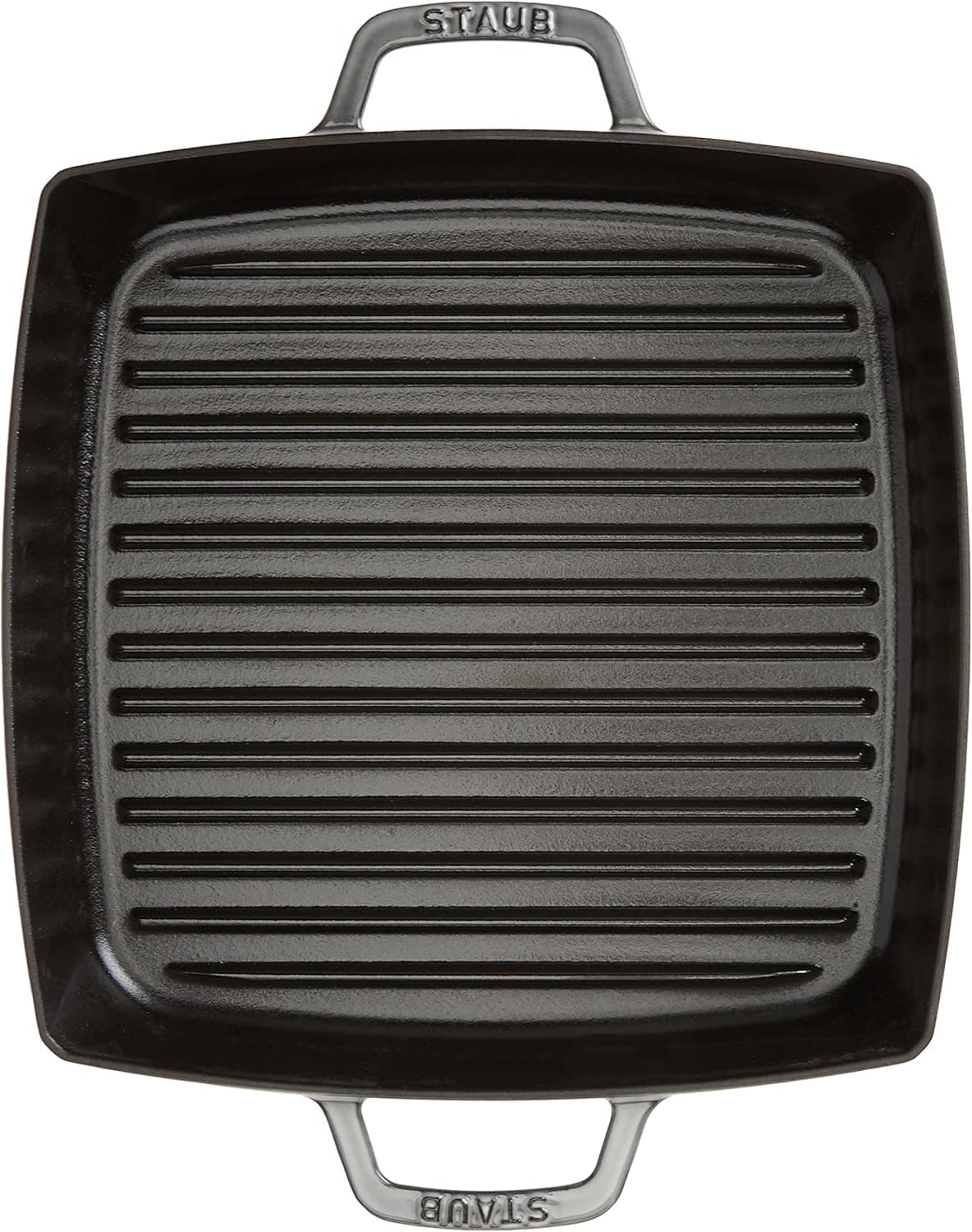 Staub 40511-684 Pure Grill Square, Gray, 11.0 inches (28 cm), Grill Pan, Double Handed, Casting, Enamel, Induction Compatible, Grill & Frying Pan