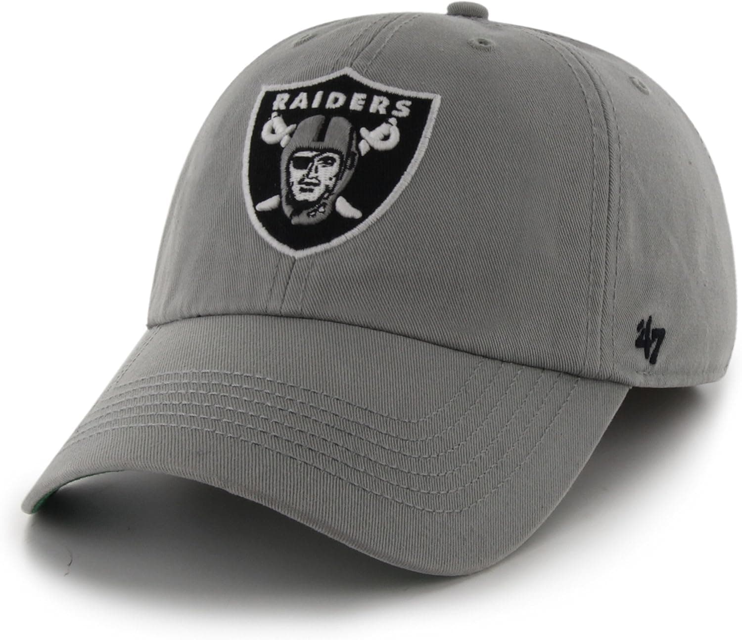 '47 Oakland Raiders Gray Franchise Fitted Slouch Hat