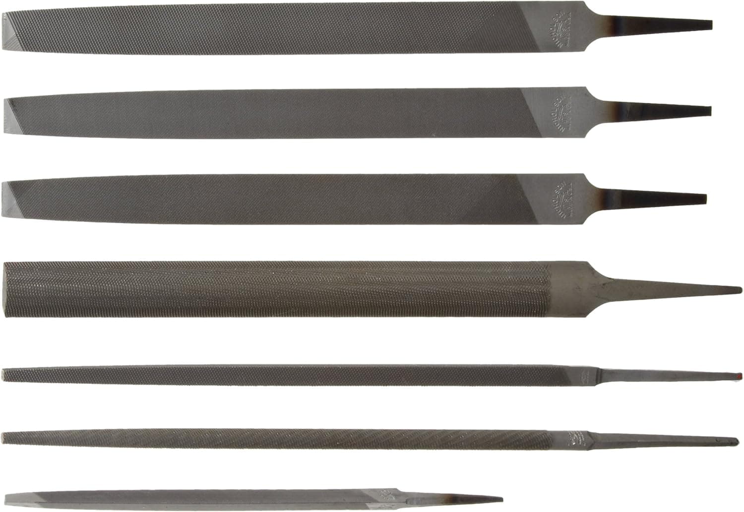 Nicholson 7 Piece Machinist Hand File Set, American Pattern, 6" Length