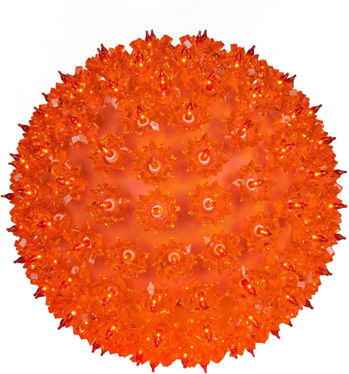 Wintergreen Lighting Starlight Sphere 100 Lights, 7.5", Amber
