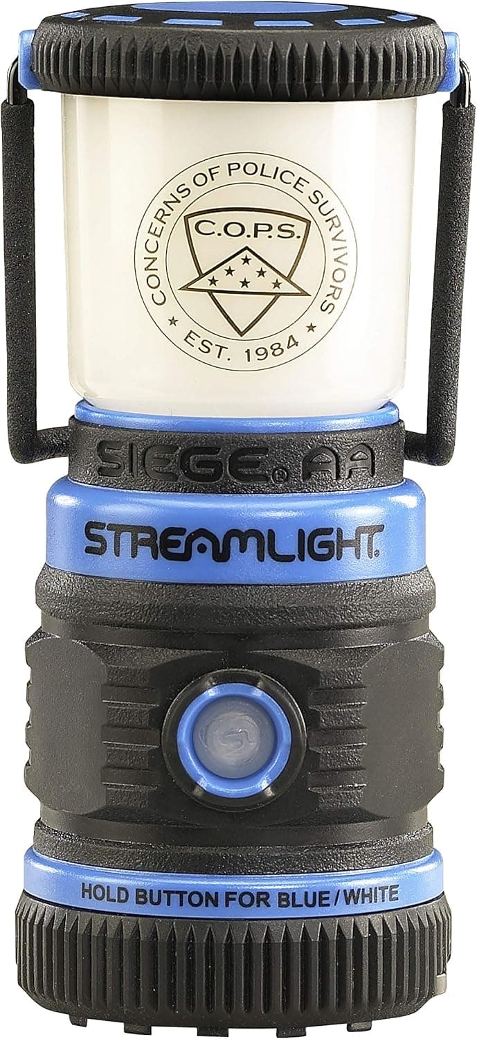 Streamlight 44953 Siege 200-Lumen Ultra-Compact AA Alkaline Outdoor Hand Lantern/Flashlight, Blue
