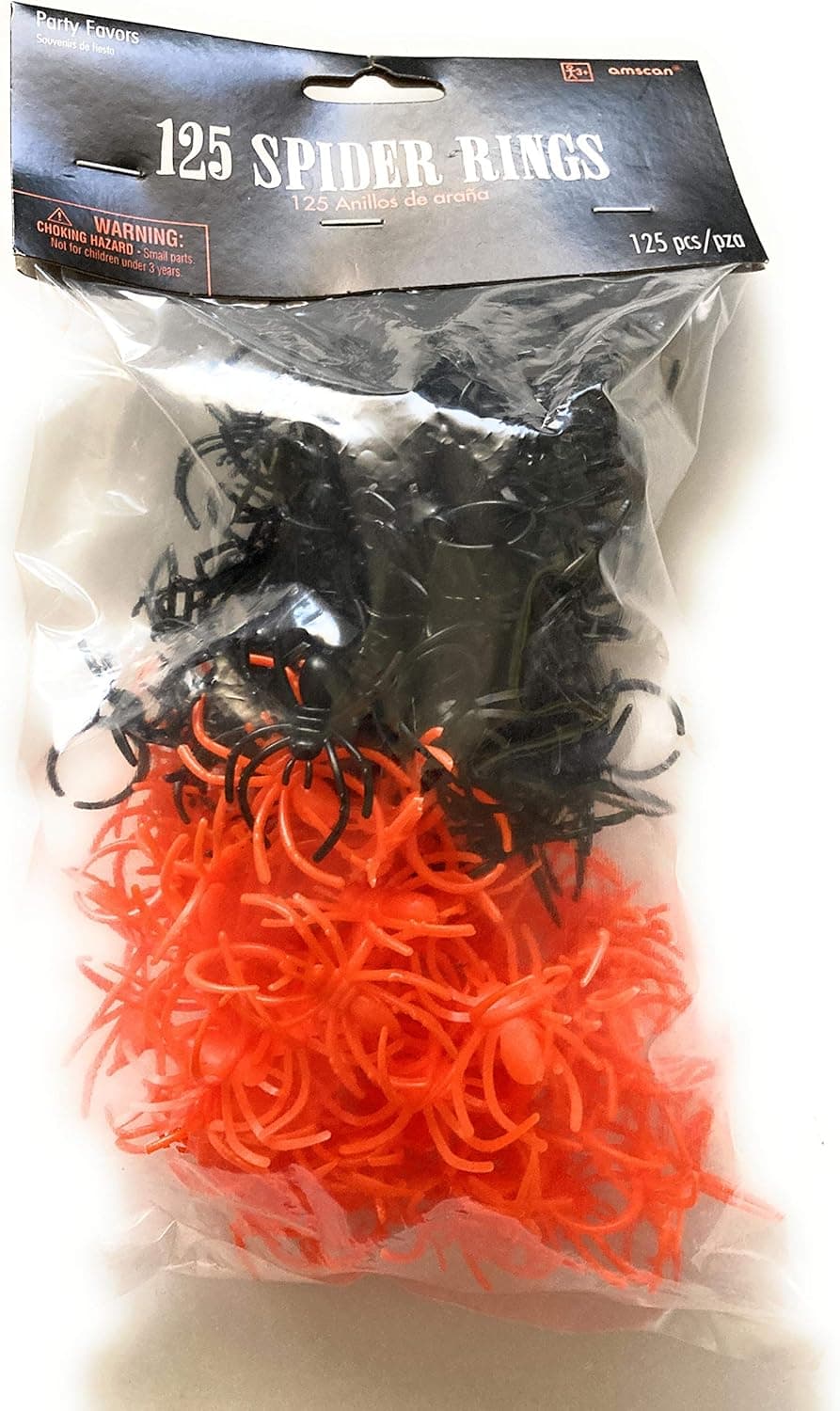 Plastic Spider Rings (125 Count)
