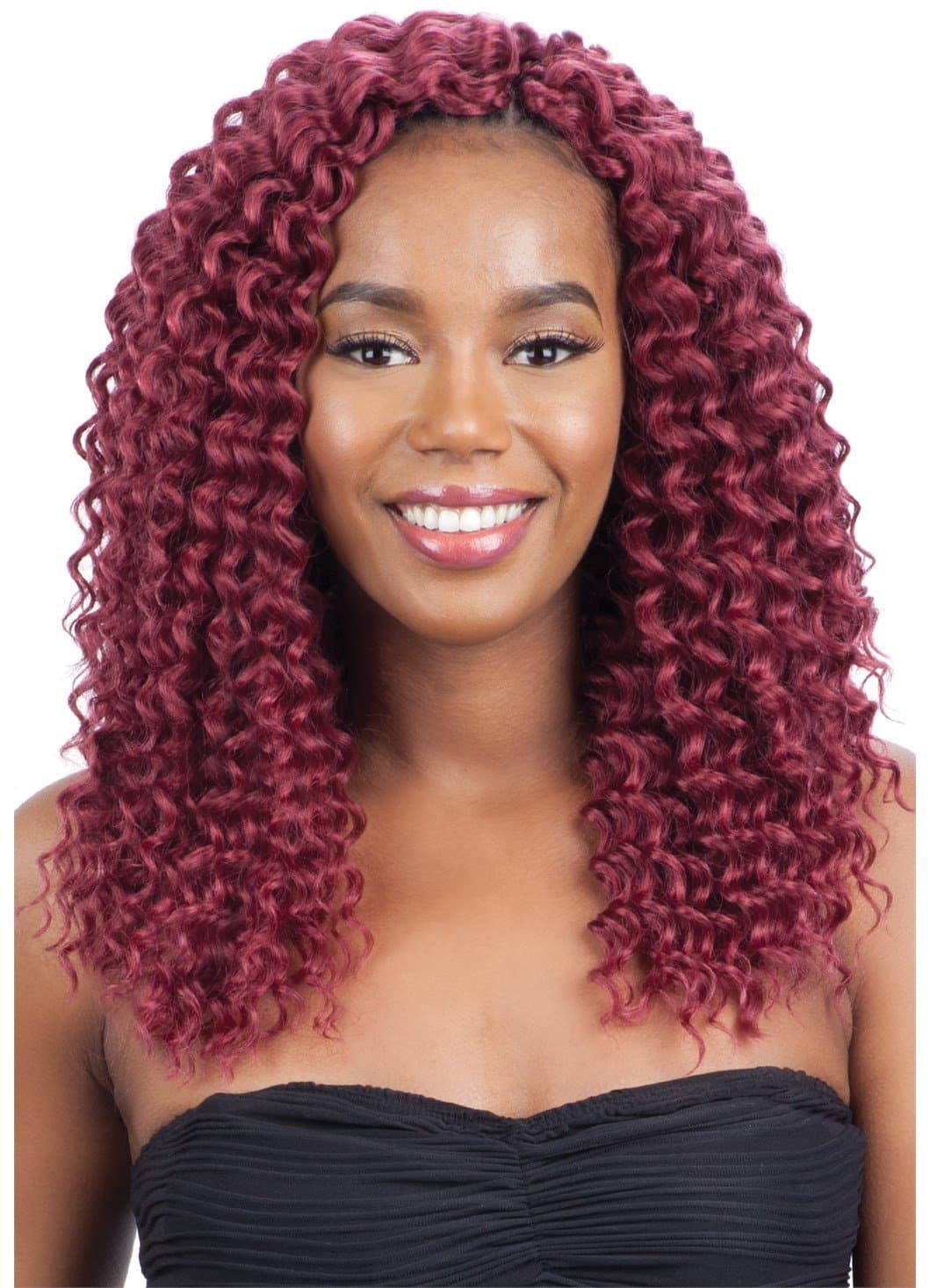 BAHAMA CURL BRAID 12" (1 Jet Black) -Model Model Glance Synthetic Hair Crochet
