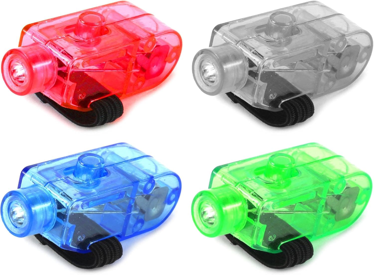 Light Show Bright LED Strap On Finger Toy Lights 4 Pack