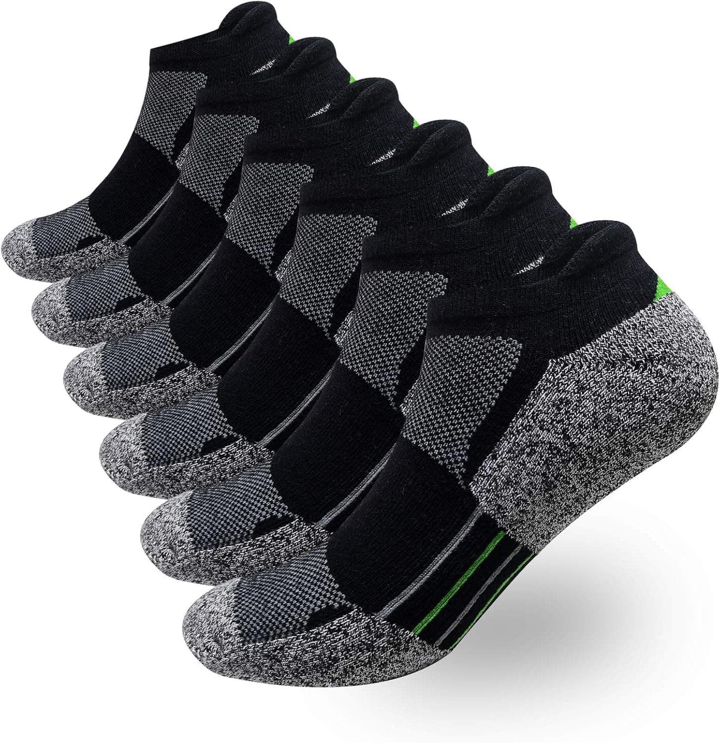 Men’s Low Cut Athletic Socks Performance Comfort No Show Running Socks Sports Cushioned Tab