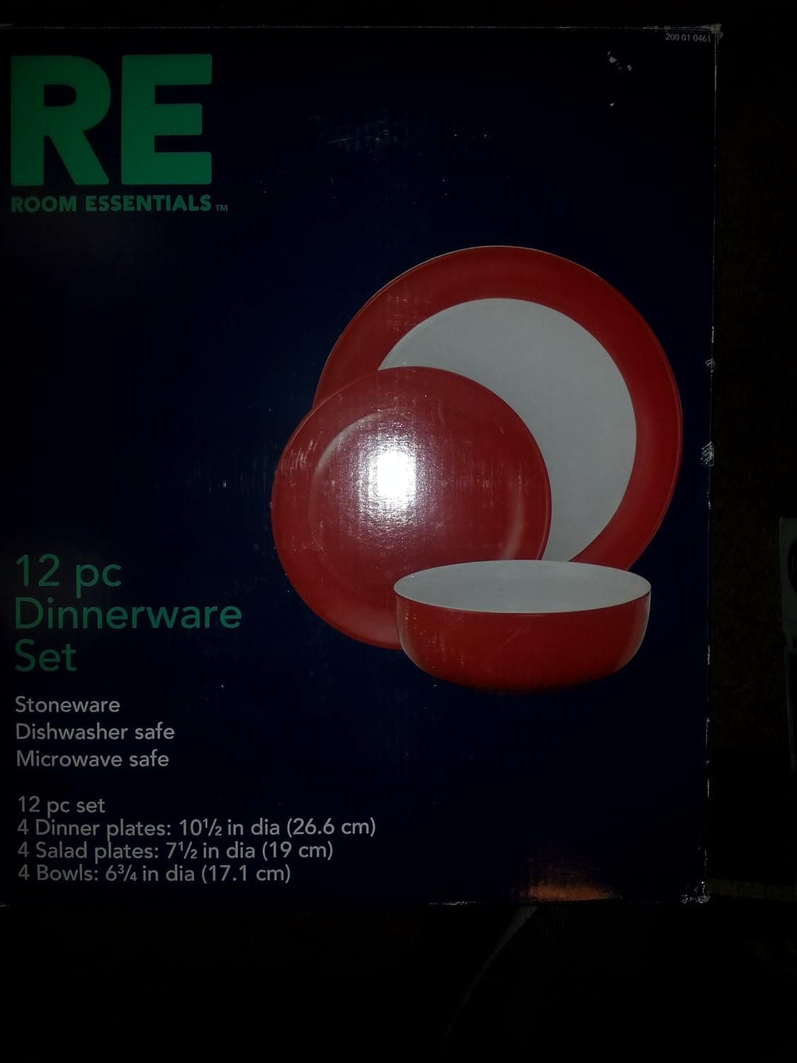 Room Essentials 12 Piece Stoneware Dinnerware Set - Teal