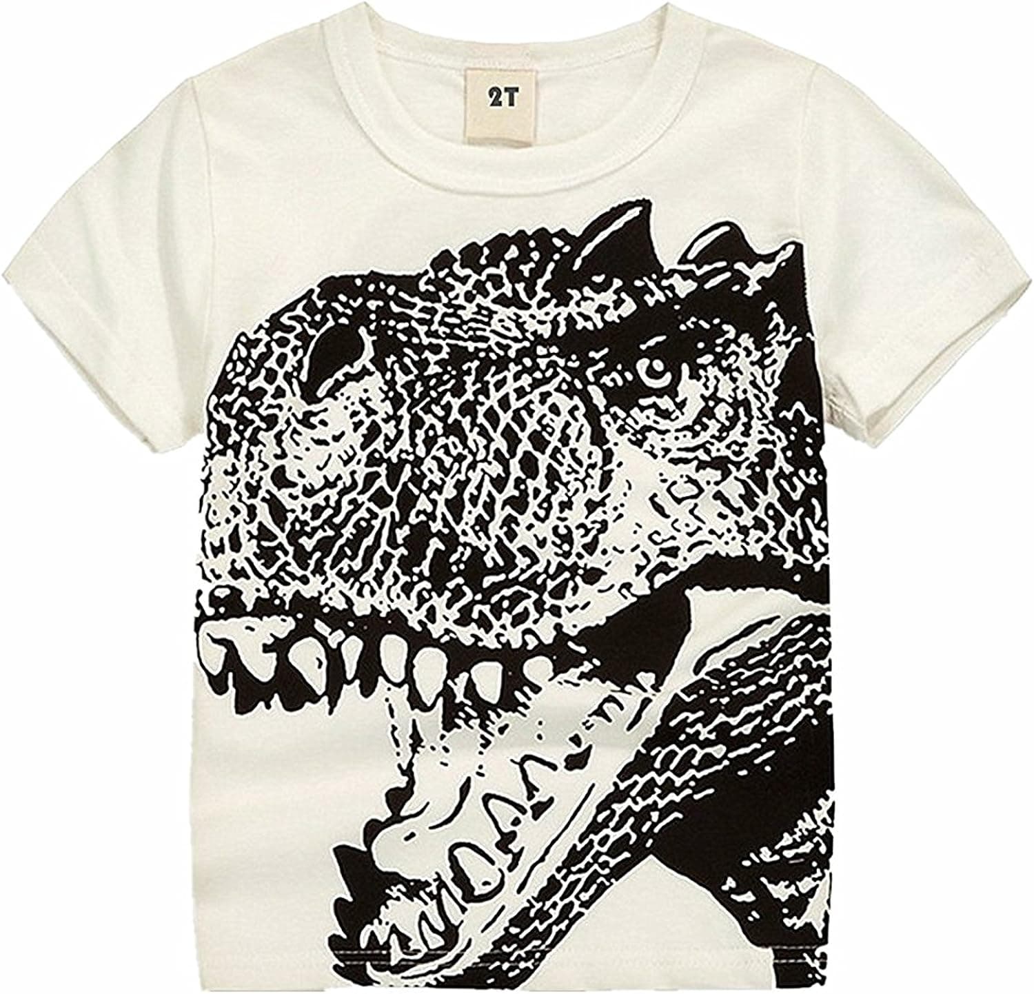 2Bunnies Little Boys Toddler Dinosaur T Rex Short Sleeve Tee T Shirt