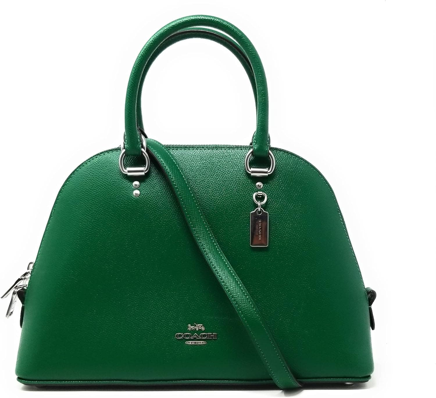 Coach Women's Katy Satchel in Crossgrain Leather (Green)