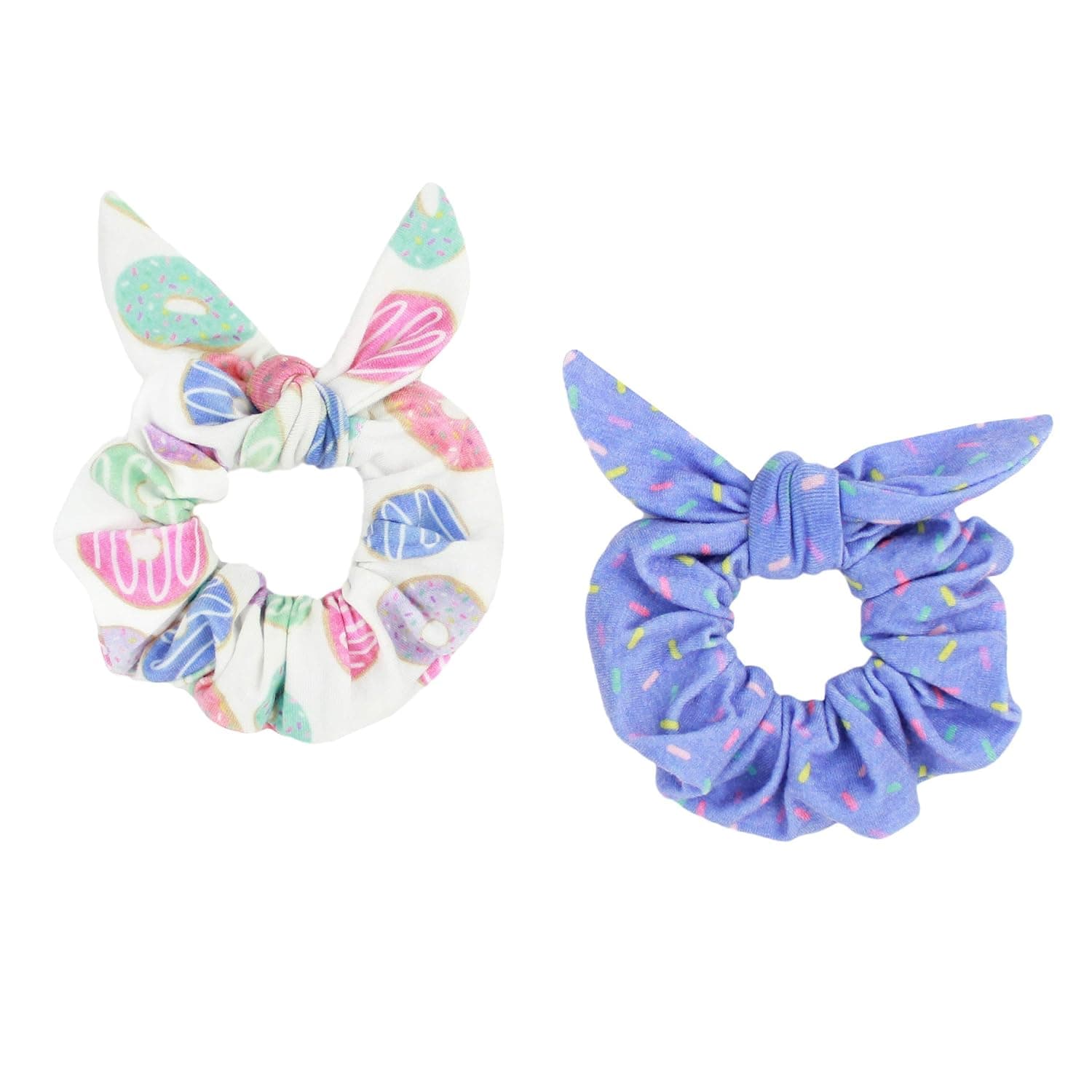 GenericJINCHENG Maven Thread 2 Count Hair Scrunchies Elastic Hair Bands Scrunchy Hair Ties Accessories for Women or Girls Doughnuts Sprinkles - Sugar Set