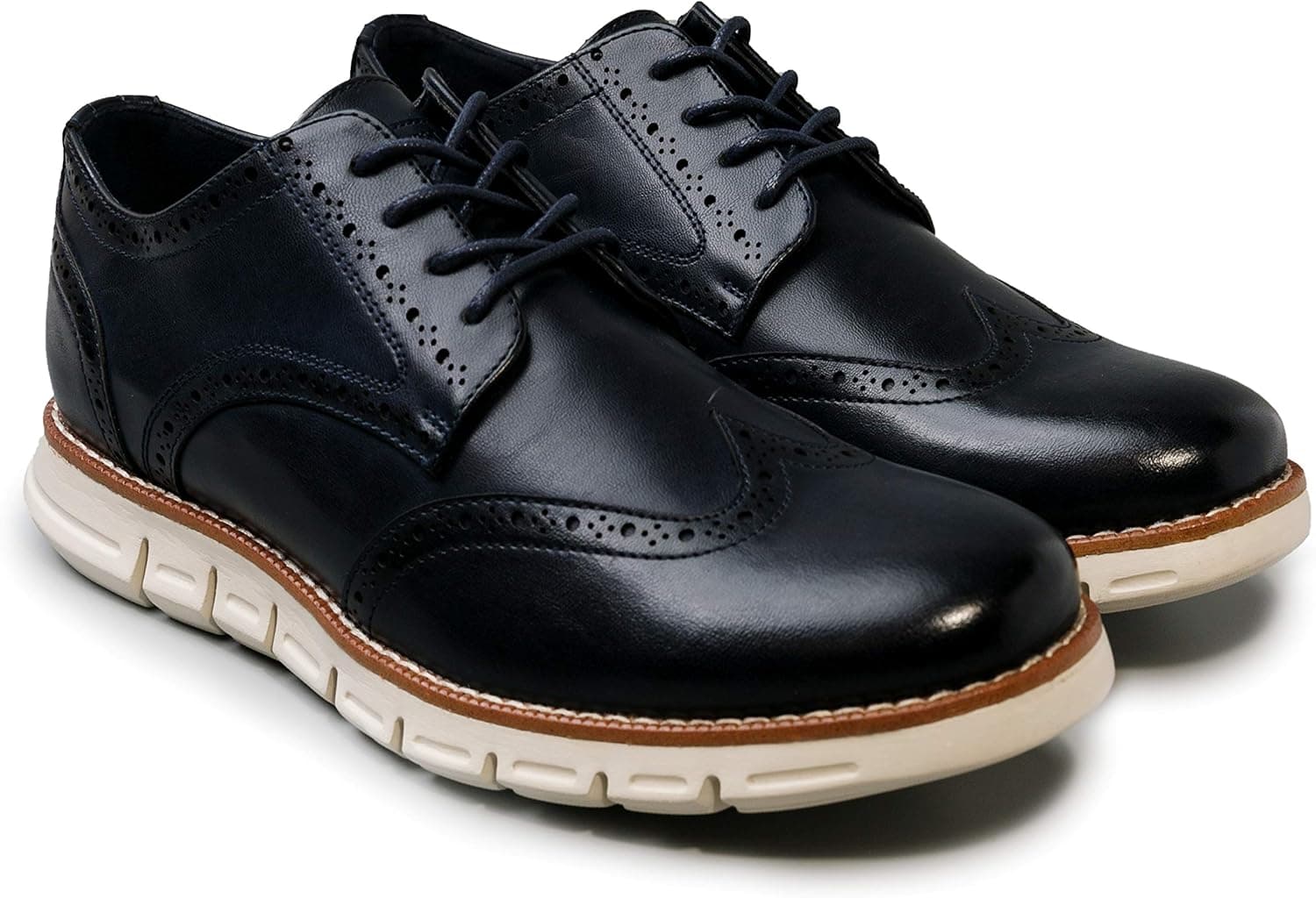 NINE WEST Mens Wingtip Shoes | Casual Dress Shoes for Men | Lightweight Lace Up Mens Oxford Shoes | Fashion Shoes for Men with Deep Grooves in Outsole That Mimics Natural Motion of The Foot| Garnet