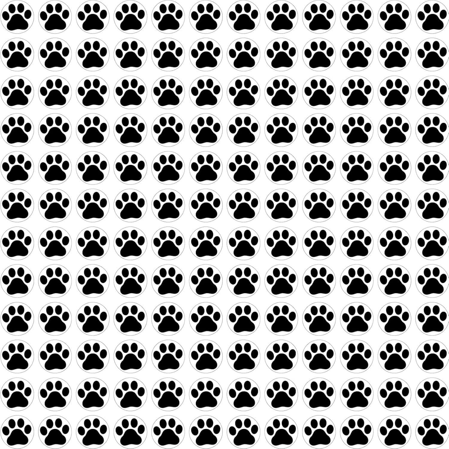 3000 Paw Print Stickers for Kids Mini Dog Paw Stickers Small Pet Patrol Stickers Incentive Chart Stickers for Classroom Teacher Reward Home Room Wall Decor (Black)