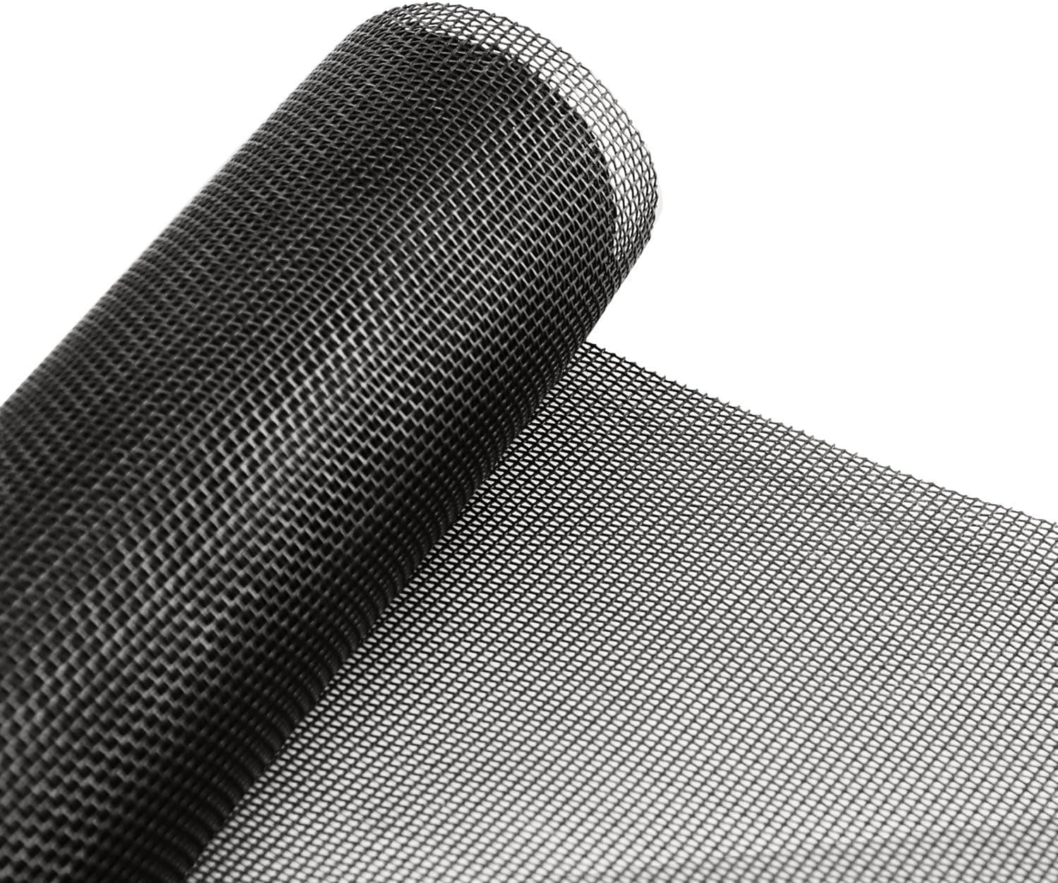 MAGZO Window Screen Replacement, 35"W x 86"L Upgraded Thicken Fiberglass Pet Proof Adjustable Screen for Windows Heavy Duty DIY Window Screen Roll Dog Cat Porch Door Screen Mesh Curtain Net Wire Black