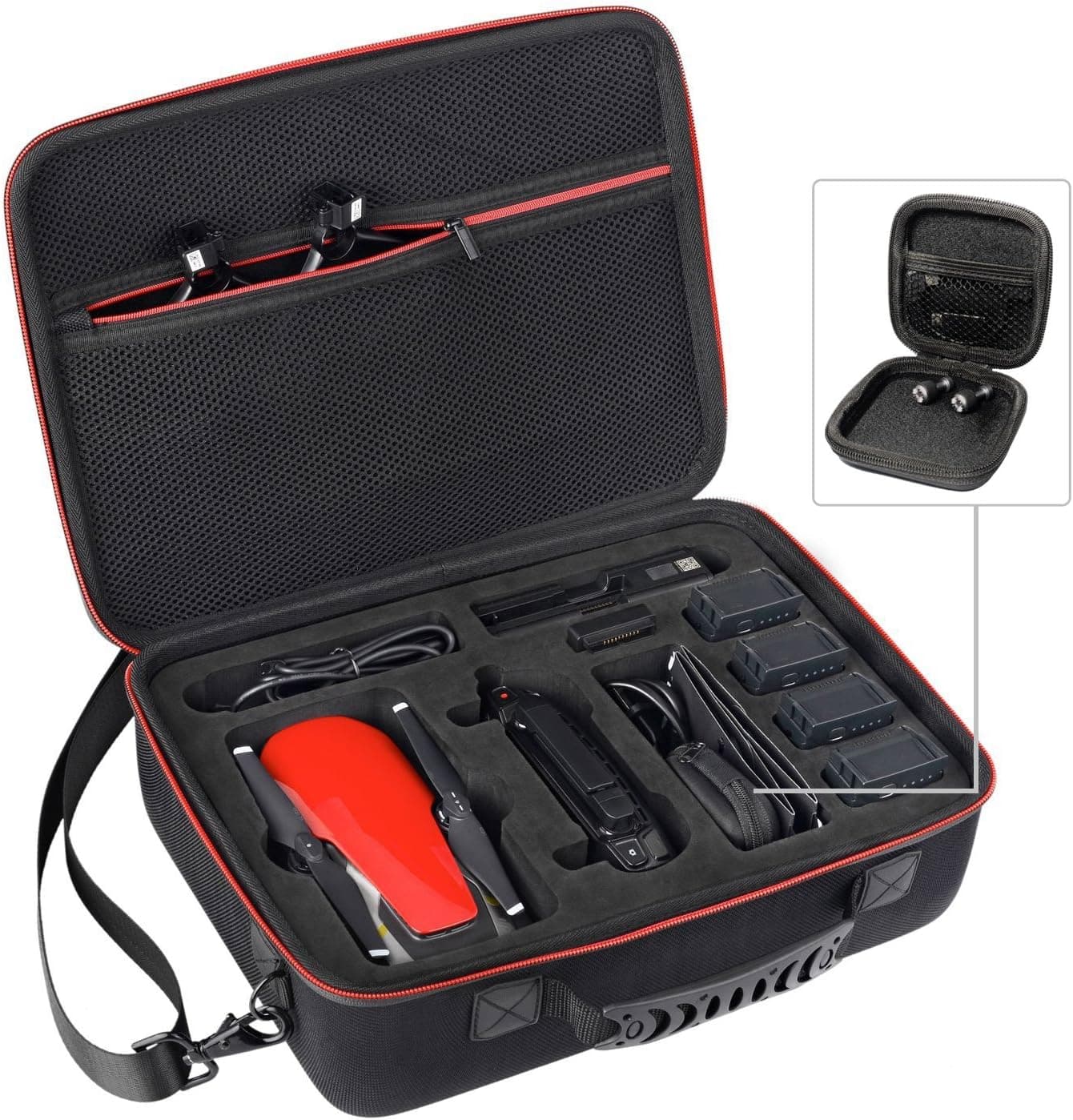 Zadii Hard Carrying Case Compatible with DJI Mavic Air, Fit Mavic Air Drone, Remote Controller, Up to 5 Batteries, Charger, Charging Hub and Other Accessories