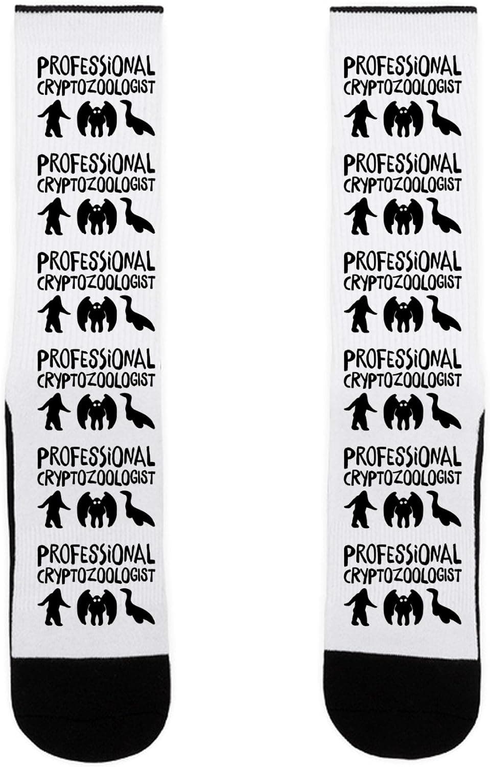 LookHUMAN Professional Cryptozoologist US Size 7-13 Socks