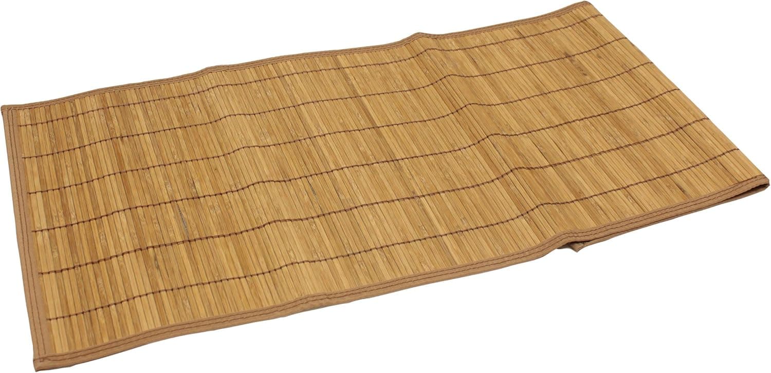 Seta Direct, Brown Bamboo Slat Table Runner With Brown Color Border (13"x60")