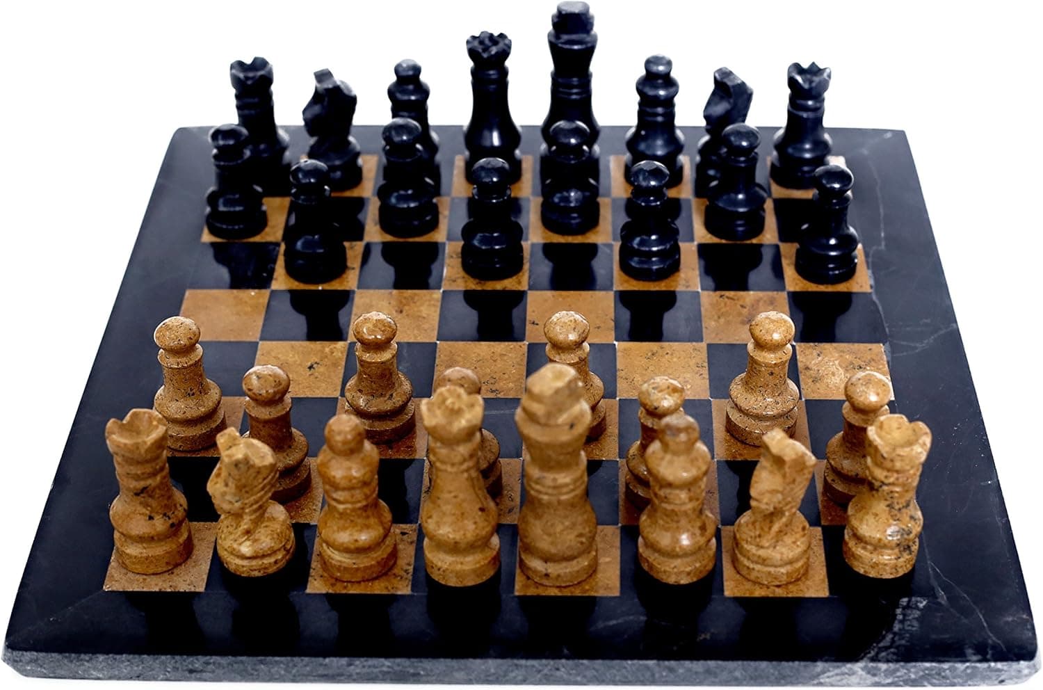 Radicaln Black and Golden Marble Chess Set (Blackandgold)
