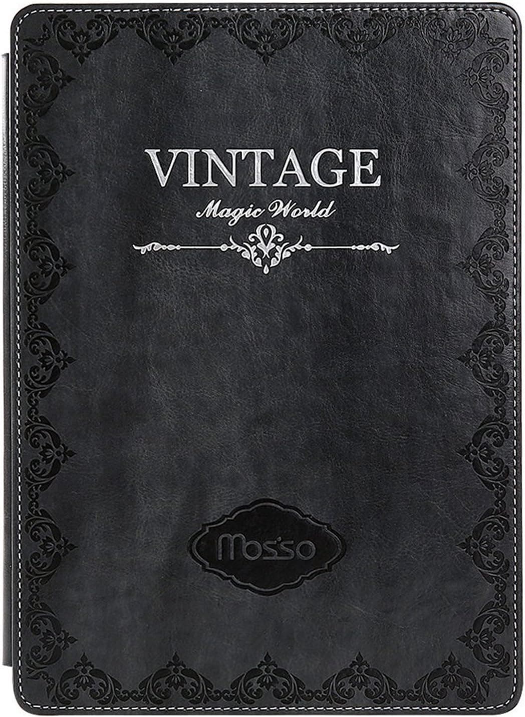 Mosiso Case for iPad Air 2, Vintage Classic Retro Book Style Smart Slim-Fit Multi-angle Stand Cover with Auto Sleep/Wake Feature Only for 2nd Generation (2014 Release), Grey