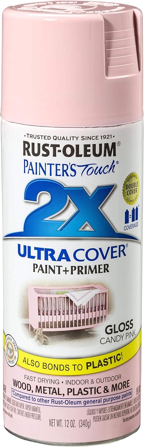 Rust-Oleum 1951830 Painter's Touch Spray, Gloss Candy Pink, 12-Ounce