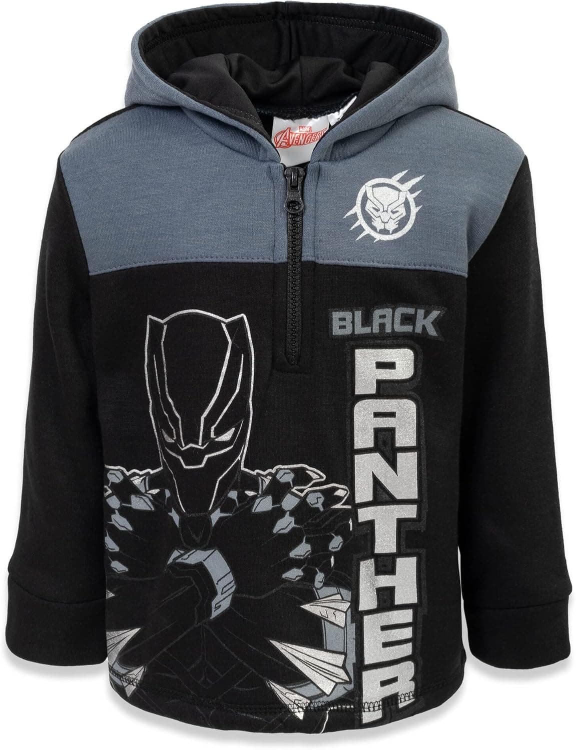 Marvel Spider-Man Captain America Hulk Black Panther Miles Morales Venom Iron Man Half Zip Hoodie Toddler to Little Kid