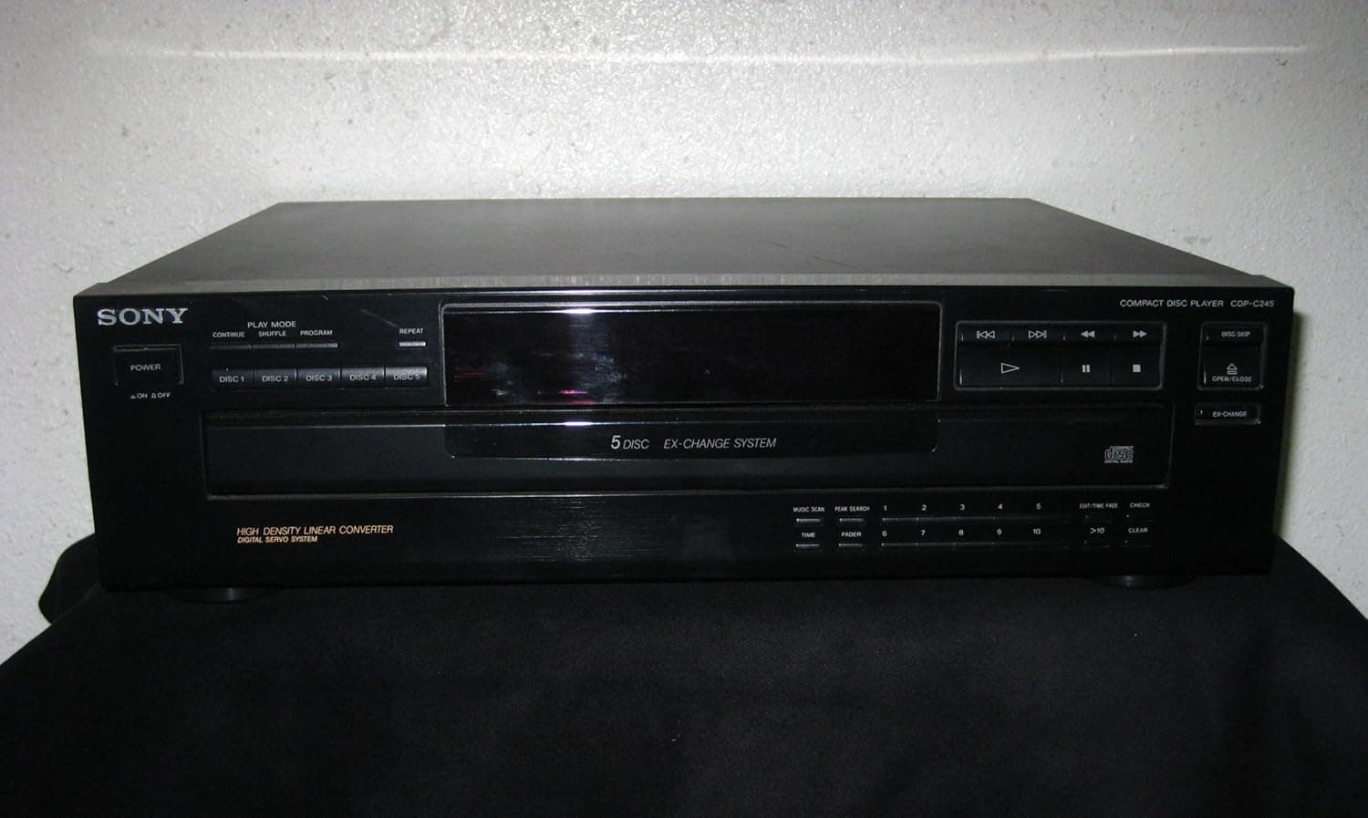Sony CDP-C245 Compact Disc Player 5 Disc Ex-Change System Compact Disc Digital Audio