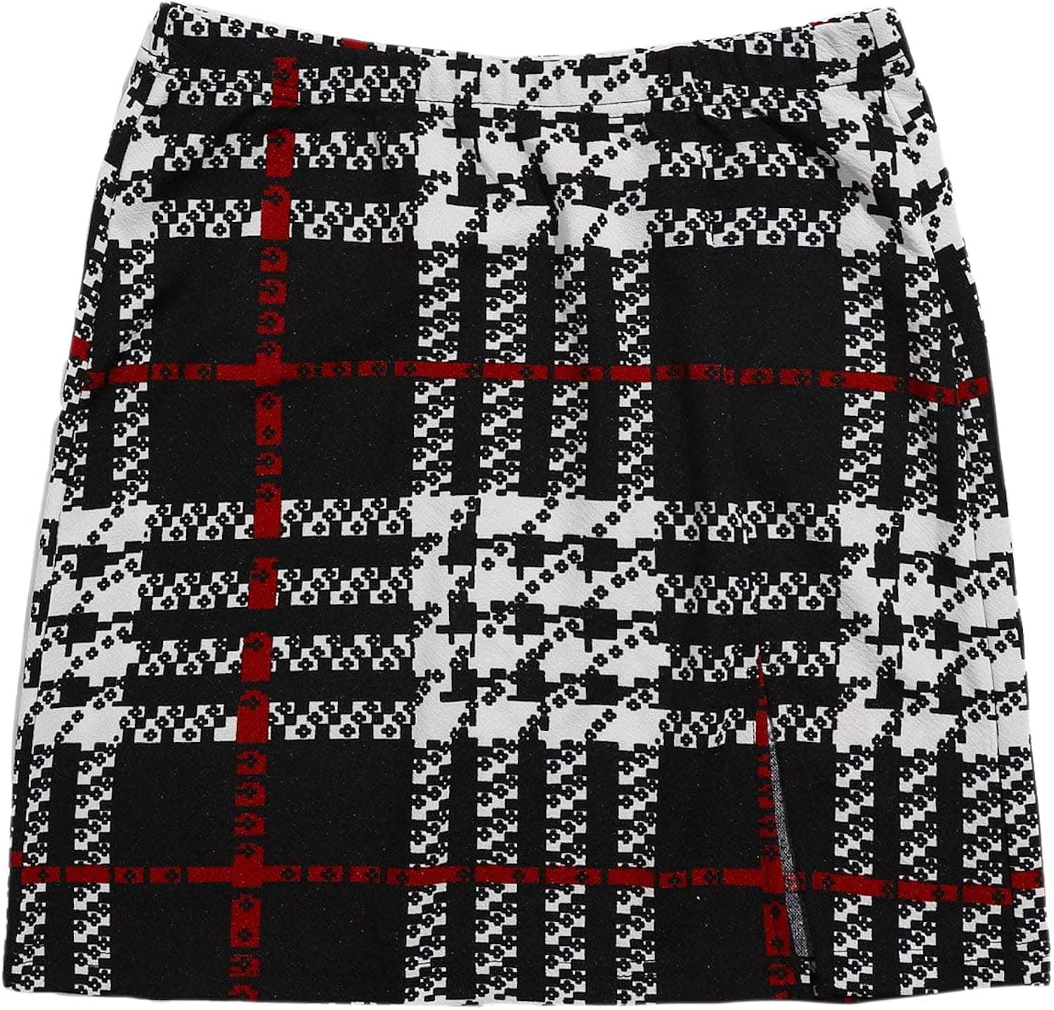 SheIn Women's Basic Stretch Plaid Mini Bodycon A-Line Pencil Skirt
