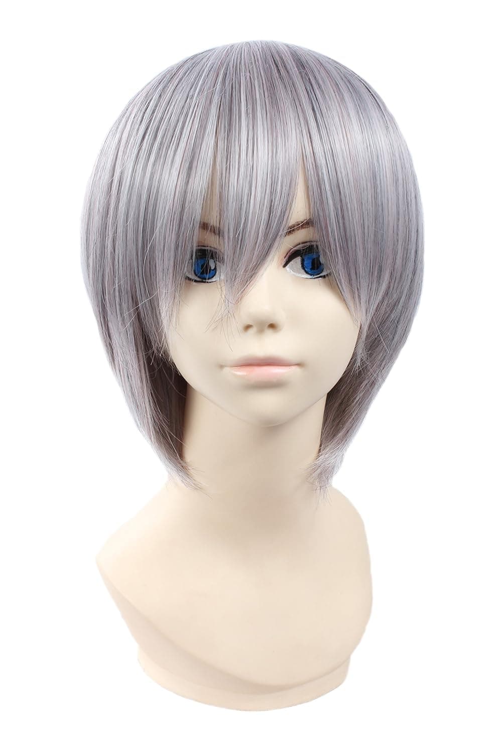 Angelaicos Lolita Harajuku Style Halloweeen Anime Cosplay Party Costume Full Wigs (Light Gray)