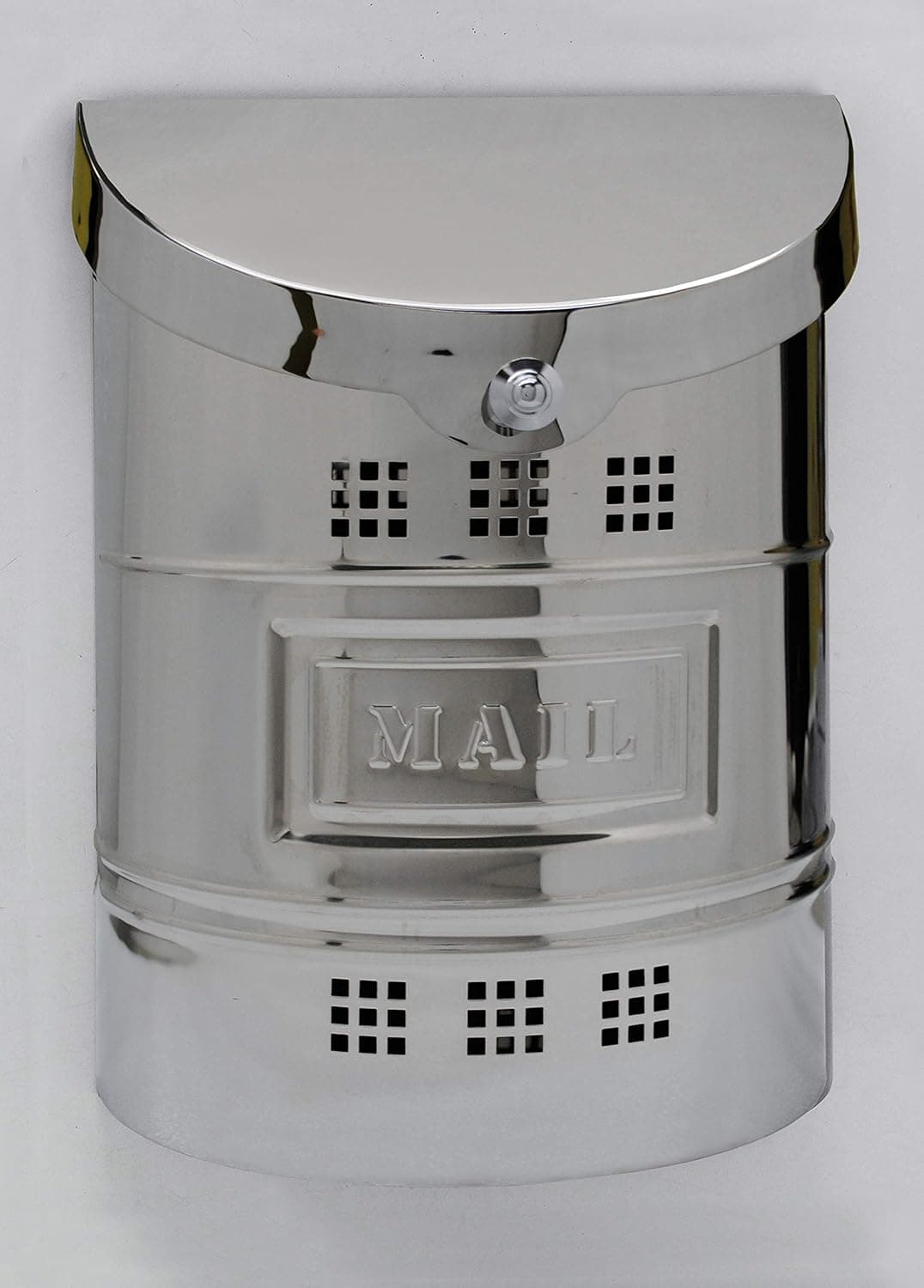 Ecco E2M Large Polished Stainless Steel Wall Mailbox w/ Polished Label