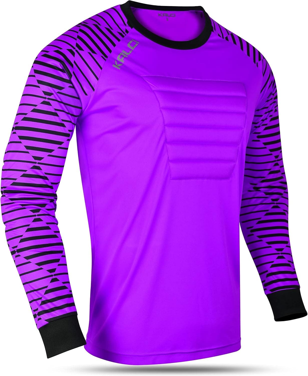 Kalci Soccer Jersey Padded Football Shirt for Adult/Kids Long Sleeve Football Padded Shirt Mens Goalkeeper Jersey