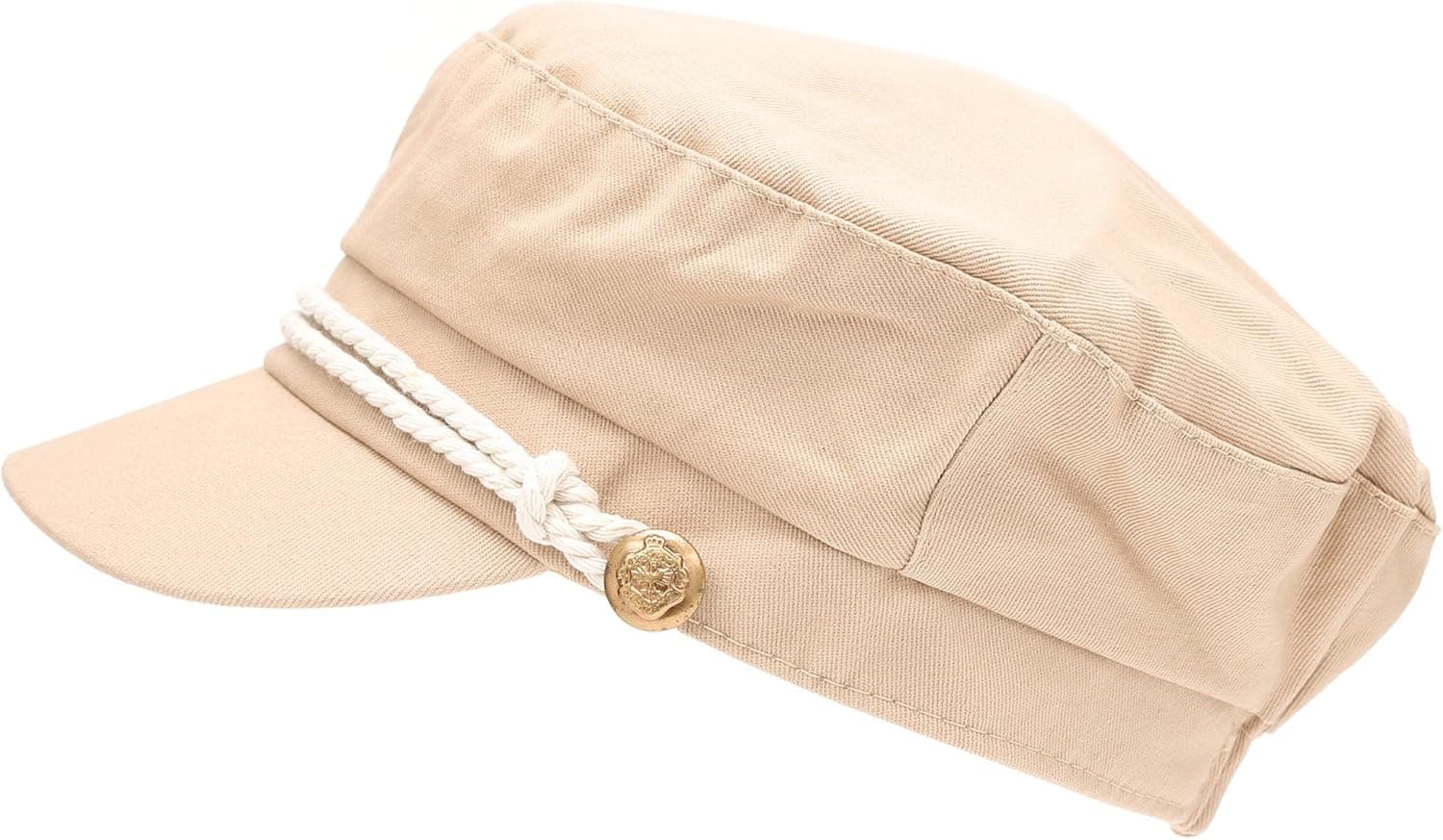 MIRMARU Women's 100% Cotton Greek Fisherman's Sailor Fiddler Hat Cap