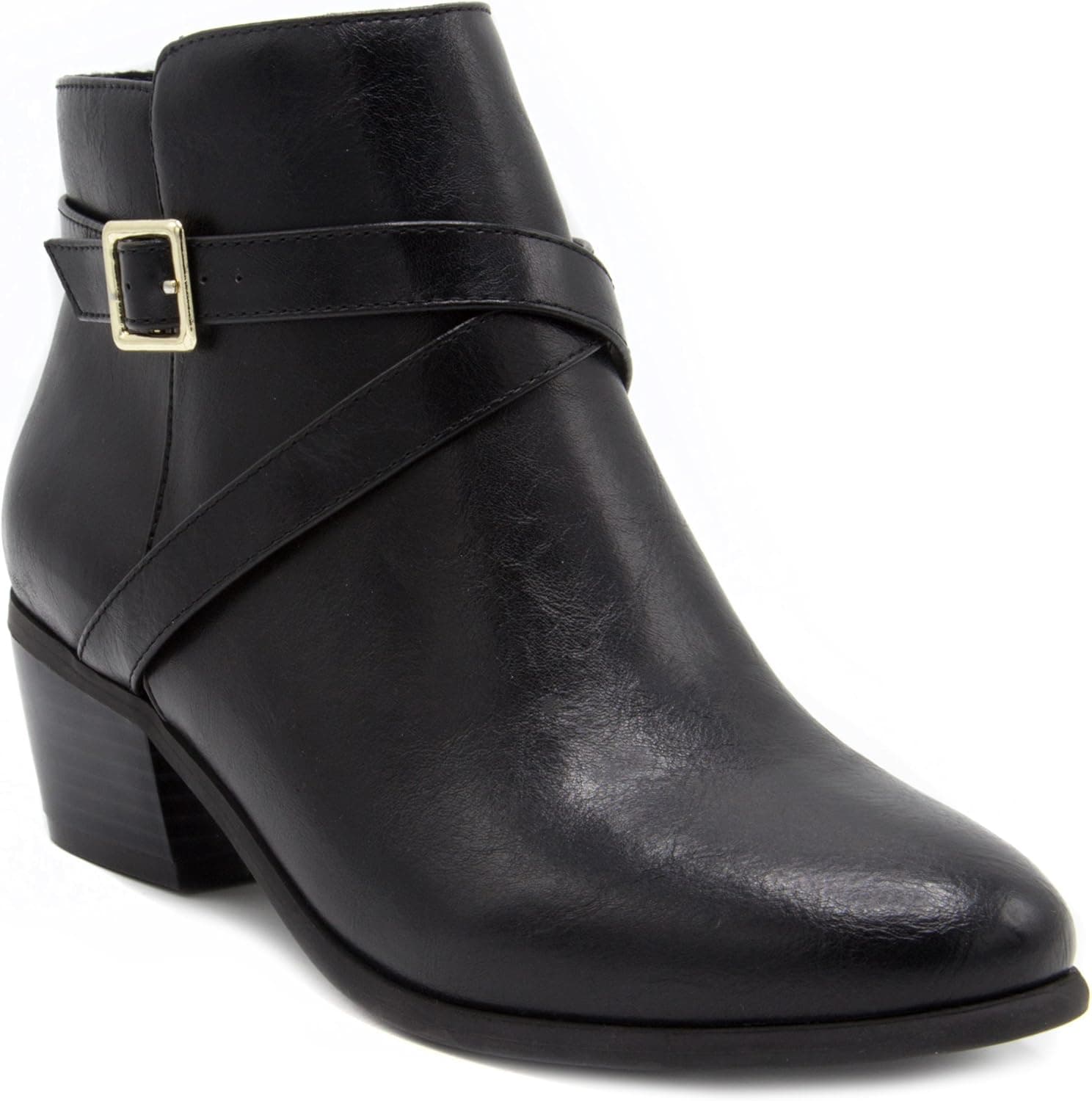 LONDON FOG Womens Harmony Heeled Ankle Bootie
