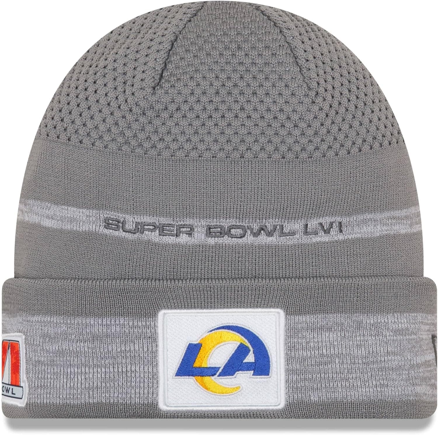 New Era Men's Gray Los Angeles Rams Super Bowl LVI Bound Opening Night Cuffed Knit Hat, Gray