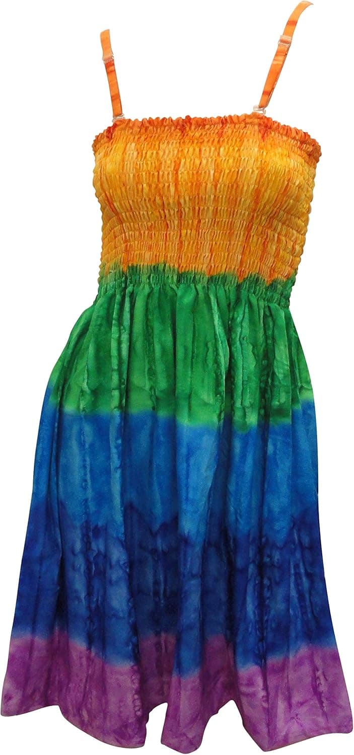 LA LEELA Women's Tube Top Wedding Flowy Evening Dress L-XL Multicolor-Q541