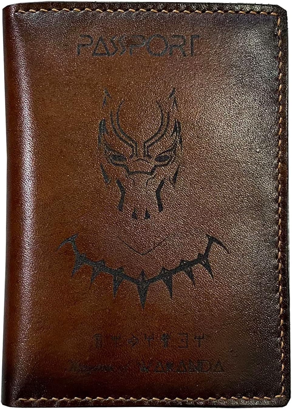 Unik4art - Black Panther leather passport wallet holder cover case superhero marvel wakanda - 1WA