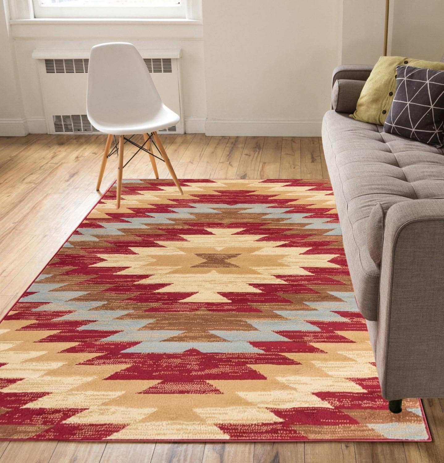 Well Woven Tribal Blue 2' x 7'2" Runner Rug Carpet