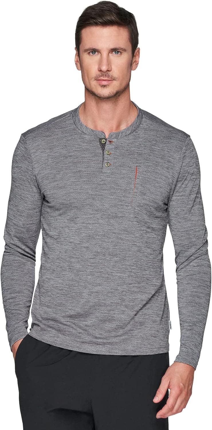 Avalanche Men's Hiking Top Athletic Breathable Everyday Crewneck Long Sleeve Tee
